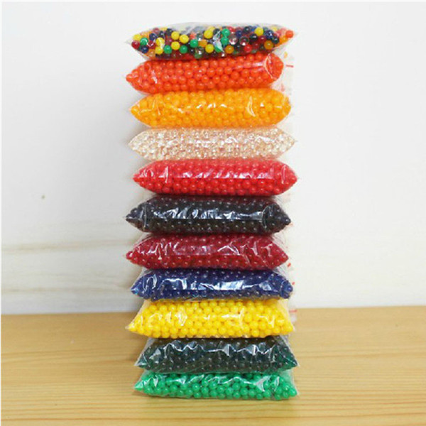 Hot Seven Color water beads 300 Particles Per Bag aqua bead Growing Water Balls Decoration Paintball Gel Balls