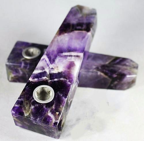 10 Pcs Wholesale ! Natural Dream Amethyst stone Quartz Crystal Smoking Pipe