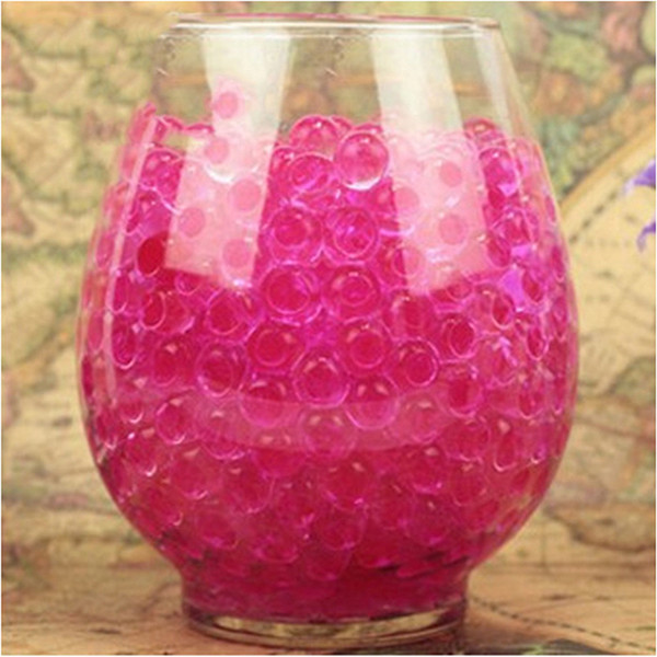 Home Decor Crystal Soil 50g/ Pearl Dark Pink vase filler Shaped Crystal Soil Water Beads Mud Grow Magic Jelly Balls For event/Flower