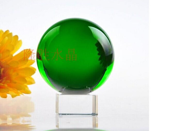 New Hot 60mm crystal Good Luck Rare Green Ball Natural Crystal Sphere +Stand Gift For Home Decor Gift For Friends