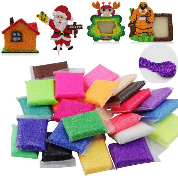 24 bright colors safe Pearl mud Snow mud Children diy hand - colored mud fancy toy for children IA607