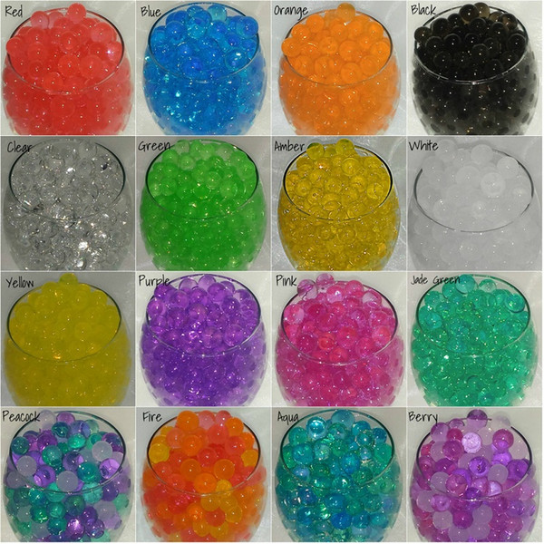 16 colors For U Pick! High Quality WATER AQUA SOIL CRYSTAL BIO GEL BALL BEADS WEDDING VASE FILLER CENTERPIECE Table Deco