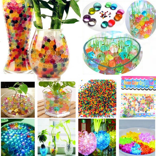 New beautiful Pearls Crystal Water beads ball Flower Plant Crystal Soil Gel Jelly Party Wedding Décor magic Jelly Water beads GC65