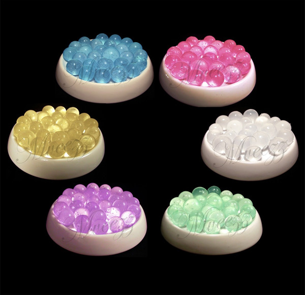 50grams/set 2.5-3.0mm Glittered Crystal Soil Water Beads Jelly Balls 7 Colors For U pick