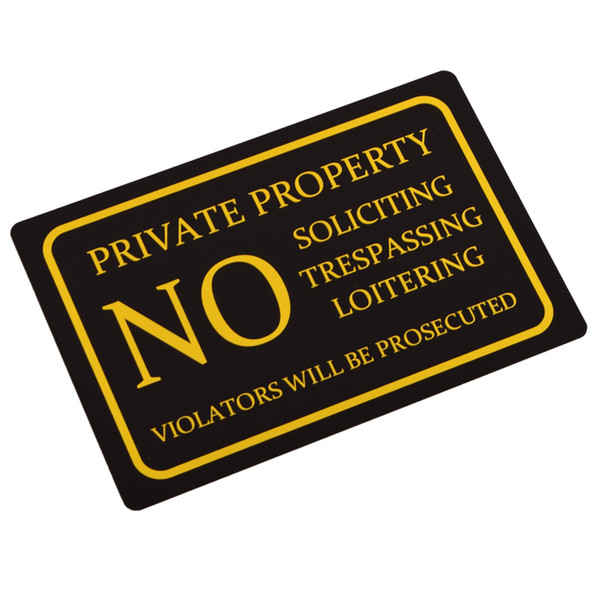 Hot Private Property No Trespassing Door Signs Vintage Square Aluminium Alloy Plaque High Quality Fast Shipment