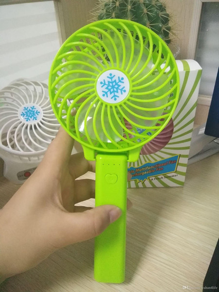 Usb Fan Foldable Handle Mini Charging Electric Fans Snowflake Handheld Portable For Baby Girls on Bus or Outdoor Summer