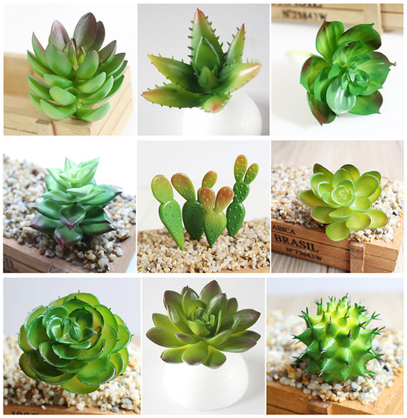 Charming Artificial Different Succulents Emulational Cactus Plants for Office Home Table Desk Garden Displayed Mini Flower Decoration