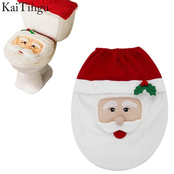 3 Style Choice 1 Pcs Snowman Toilet Seat Cover Toilet lid New Year Xmas Christmas Decoration