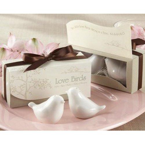 Best selling 1 Set of Love Birds Ceramic Salt and Pepper Shakers - White