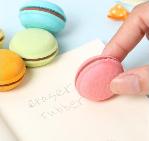 5 PCS Cute Kawaii Colorful Cake Rubber Eraser Creative Macaron Eraser For Kids Student Gift Novelty Item