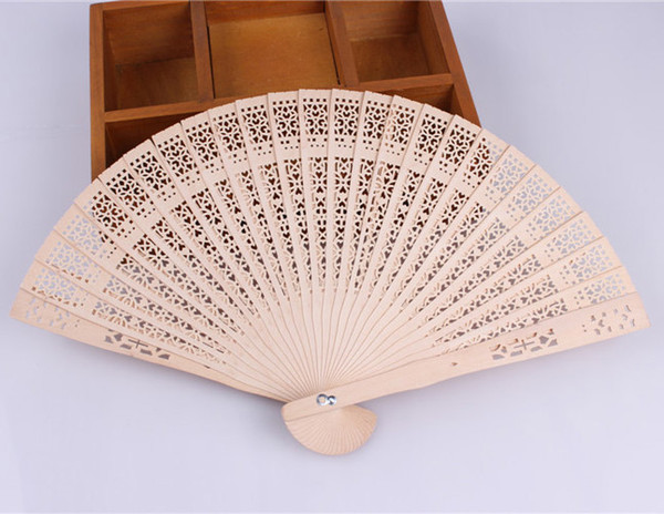 Hand Held Fans Chinese Aromatic Pocket Folding Wood Fans Elegent Home Decor Fans Party Favors