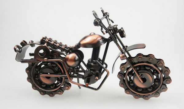 antique home decorations motorcycle model creative gifts Wrought iron ornaments desktop decoration modelmotorcycle ornaments metal crafts