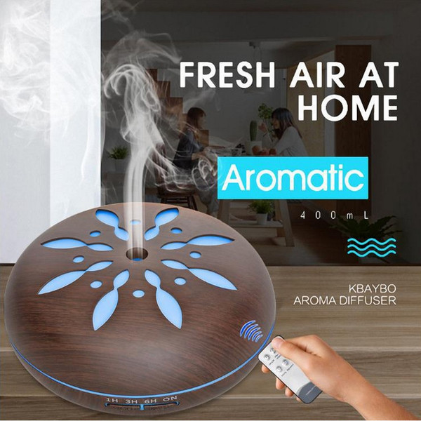 Ultrasonic Aromatherapy Machine 550ML Wood Air Humidifier Household Environmental Protection Atomized Essential Oil Diffuser Light Lamp