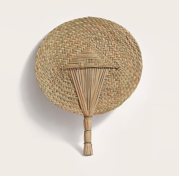 Palm Hand Fans - Natural Palm Leaf Handmade Fans, Retro Hand-Held Paddle Fan Home Decorative - For Personal Use (30cm x 38cm Approx.)