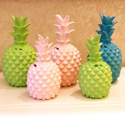 Plain Color Pineapple non-resin piggy bank piggy bank Ornaments Zakka home decoration indoor decor presents gifts