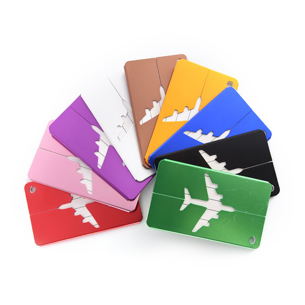 Aircraft Luggage ID Tags Boarding Travel Address ID Card Case Bag Labels Card Dog Tag Collection Keychain Key Rings Toys Gifts 1216