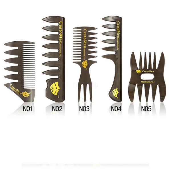 Professional Hair Brush Comb Salon Anti-static Combs Hair Styling Combs Hair Brush Men Care Combing Tools 5Pcs Set