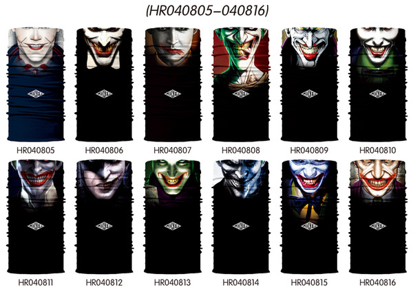 3D Seamless Multifunction Magic Tube Clown Joker Men Skull Ghost Shield Face Mask Headband Bandana Headwear Ring Head Scarf