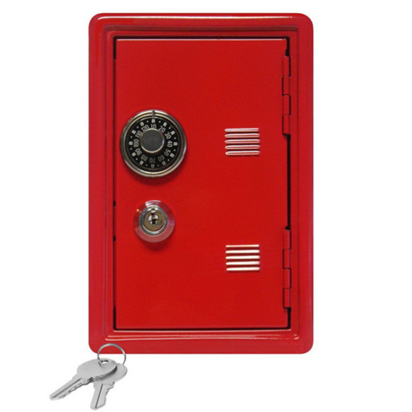 New Arrival Mini Metal Code Case Safe Box Money Bank Saving Box With Key Kids Children Best Gift