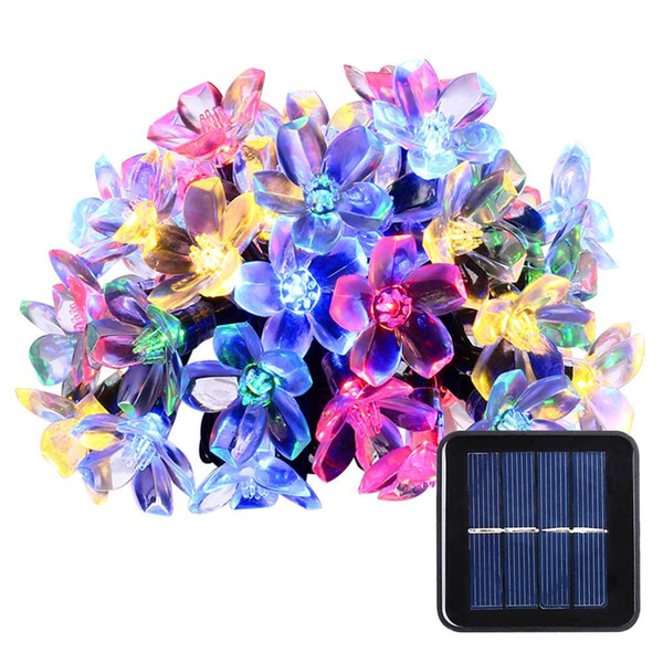 Solar String Lights, 21ft 50 LED Fairy Blossom Flower Garden Lights for Outdoor, Home, Lawn, Wedding, Patio, Party and Holiday Decorations