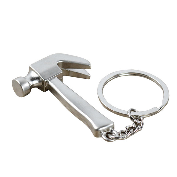 1PC Funny Car Keyring Creative Metal Keychain Personality Claw Hammer Pendant