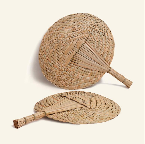 Palm Hand Fans - Natural Palm Leaf Handmade Fans, Retro Hand-Held Paddle Fan Home Decorative - For Personal Use (30cm x 38cm Approx.)