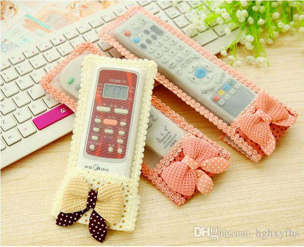 Lovely Fabric Lace TV Remote Control Protect Anti-Dust Fashion Cute Cover Bags