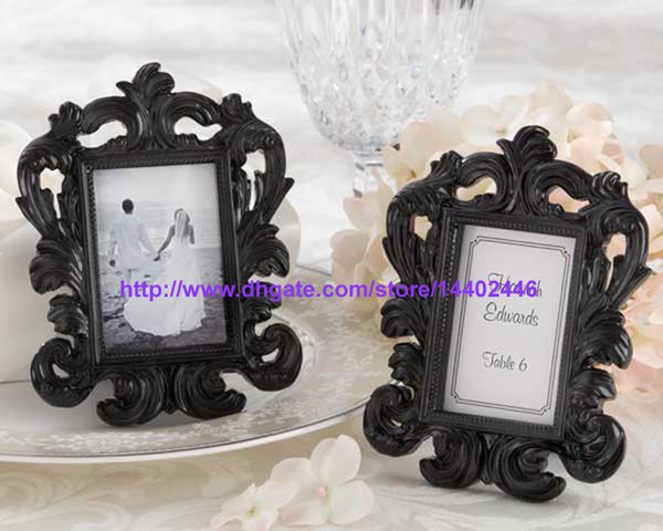 30pcs Black Or White Color Ornate Baroque Style Photo Picture Frame Wedding Party Table Wall Card Holder Gift