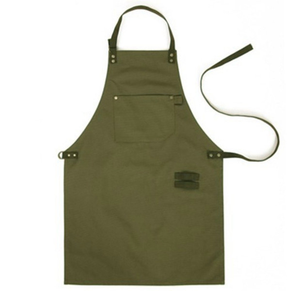 Adjustable Canvas Aprons with Pockets Fashion Practical for Women Men Unisex Restaurant Kitchen Cooking Artist Apron