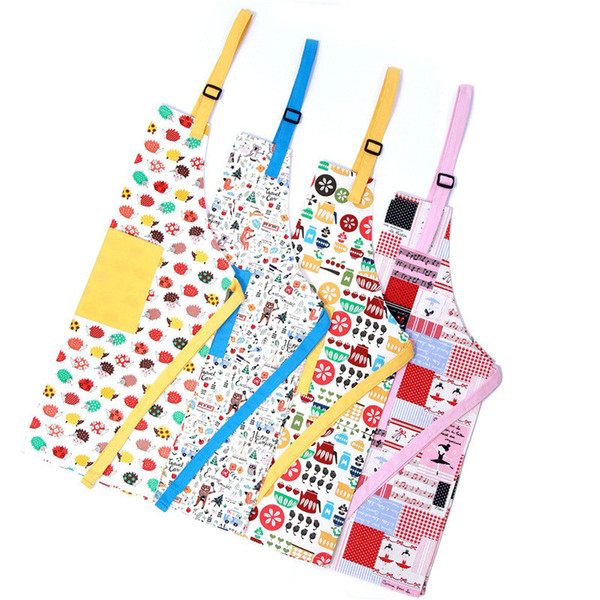 2019 Hot Selling 8 Styles Children's Pure Cotton Home Kitchen Aprons Parent-child Aprons Home Kitchen Decoration Freeshipping