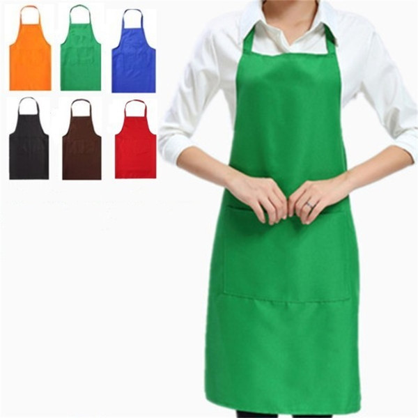 Solid Color Apron For Kitchen Clean Accessory Household Adult Cooking Baking Aprons DIY Printing Practical Tools Polyester Fiber 4 5jf C RZ