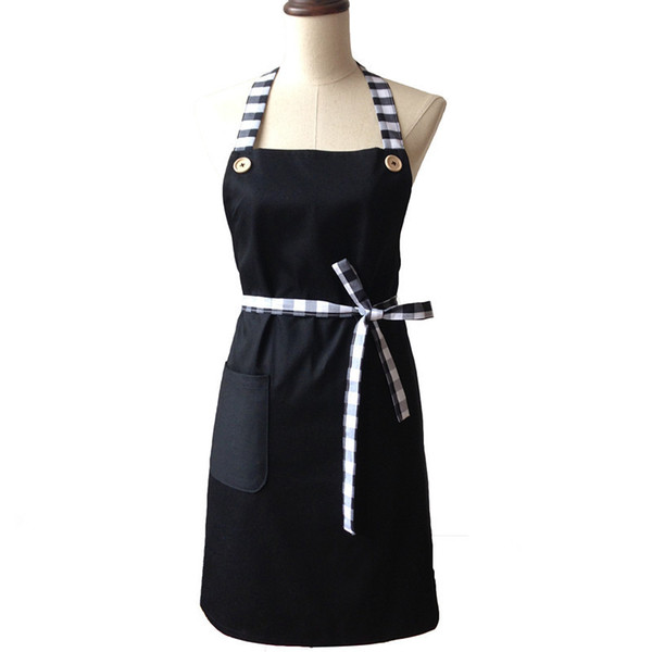 Bbq Cotton Working Apron Black Hairdresser Hair Cutting Coffee Salon Avental De Cozinha Divertido Tablier Cuisine Pinafore Apron