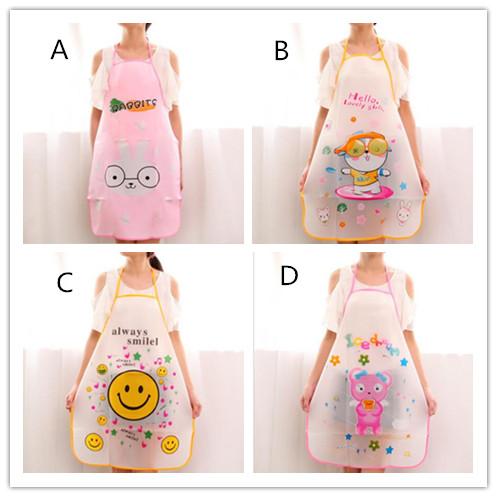 Popular Durable Women Waterproof Cartoon Kitchen Cooking Bib Apron