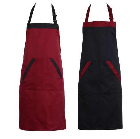 Catering Plain Anti-Fouling Women Man Kitchen Accessories Apron With Pockets Butcher Craft Baking Chefs Kitchen Cooking BBQ