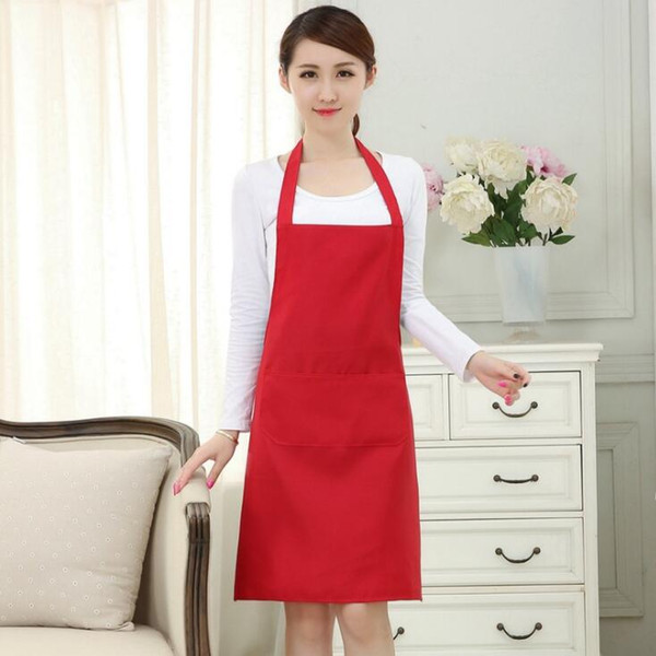 11 Colors Adult Aprons Pocket Craft Cooking Baking Art Painting Adult Kitchen Dining Bib Aprons Aprons Free Shipping