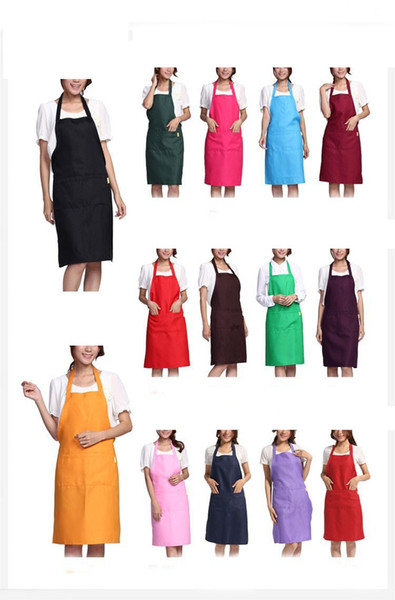 Fashion home textiles Plain Apron with Front Pocket for Chefs Butchers Kitchen Cooking Craft UK Baking Home Cleaning Tool Accessories