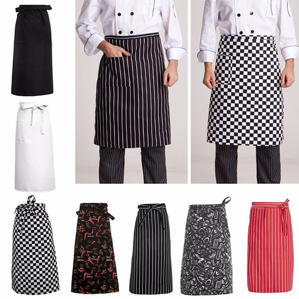 ON SALE JI-257 Kitchen Cooking Aprons Work Dining Half-length Long Waist Apron Catering Chefs Hotel Waiters Uniform Essential Supplies