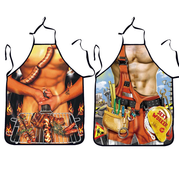 Cooking Apron Funny Novelty BBQ Party Apron Naked Men Women Sexy Rude Cheeky Kitchen Cooking Funny Tools 45