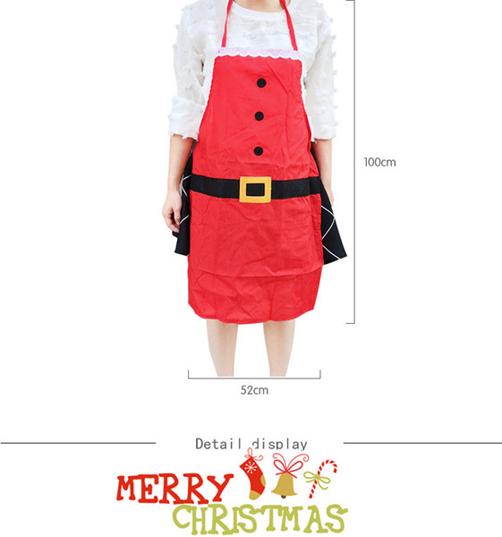 Christmas Decoration Santa Claus Apron Kitchen Aprons Christmas Dinner Party Apron Merry Christmas Dinner Table Party Decoration 001