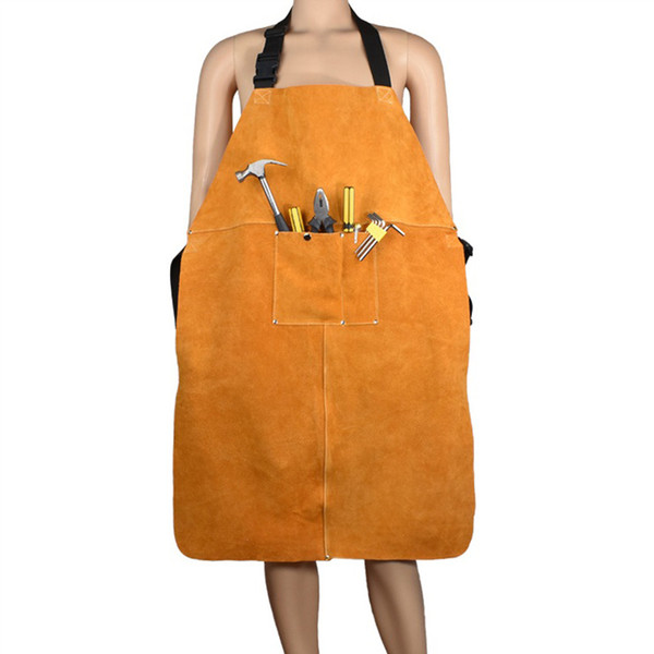 Leather Welding Apron Special Protection Workwear Clothing Apron Argon-arc Workplace Safety Clothing Self Protect Aprons