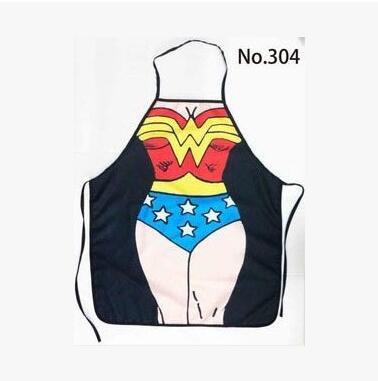 Funny Whimsy Superwomen Superman Aprons Cosplay Party Dress Sexy Funny Mother's Day Gift Couples Aprons Wedding Gift Cartoon Aprons