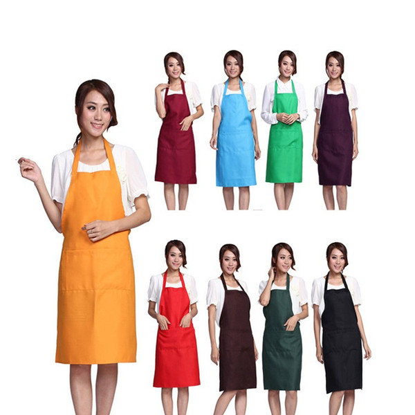 New High quality Waterproof Sleeveless Unisex Cafe Apron Kitchen Aprons Cooking Apron Household 100pcs/lot IC677