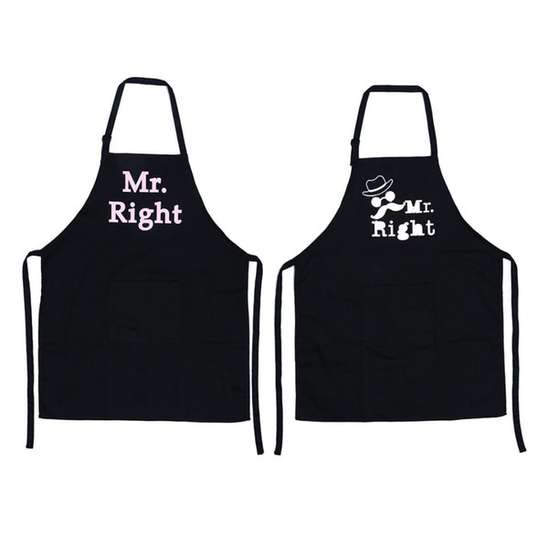 Practical Fashionable Durable Couples Apron Funny Couple Apron Unique Machine-Washable Cotton for Couple Woman