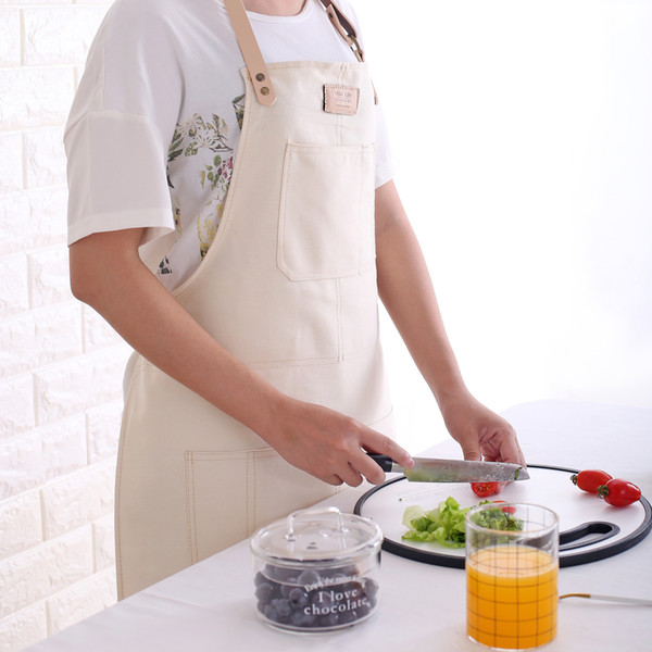 Denim Jeans Aprons with Pockets Adjustable Fashion Practical Cotton for Women Men Unisex Restaurant Kitchen Cooking Chef BBQ Hairdresser