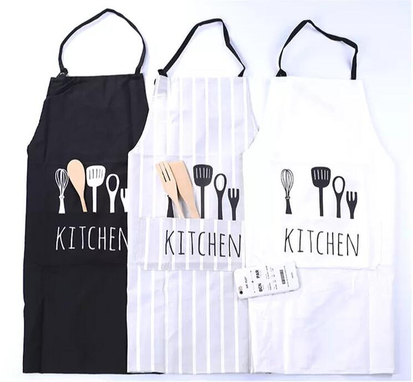 2017 New Women Men Apron Commercial Restaurant Home Bib Spun Poly Cotton Simplicity Kitchen Aprons