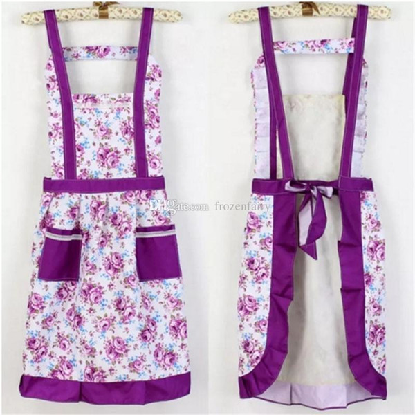 New Fashion Colorful Princess waterproof Apron Kitchen Restaurant Antifouling Apron Floral Style Overalls Pinafore Free Shipping a609-66