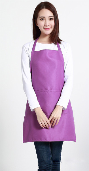 Unisex Solid Color Apron Kitchen Clean Accessory For Multi Function Restaurant Household Adult Cooking Baking Aprons