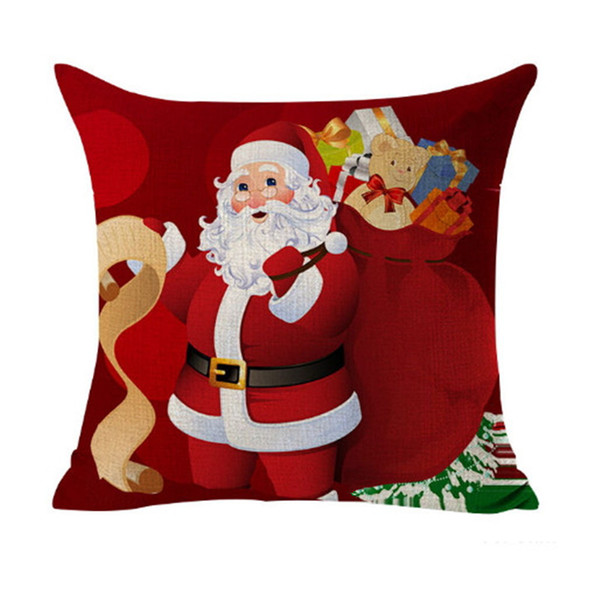 Christmas Decoration Pillow Case Decorative Ornament Gift Home Square Cover Throw Sofa Cushion Cover Pillow Case Decor Sofa Bed Car Room