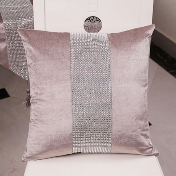 Decorative Pillow Case Flannel Diamond Modern Simple Throw Cover Pillowcase Party Hotel Home Textile 45cm*45cm