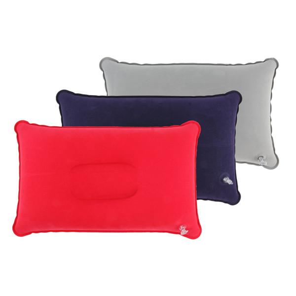 Outdoor Portable Folding Air Inflatable Pillow Double Sided Flocking Cushion for Travel Plane Hotel Hot Worldwide 1pc